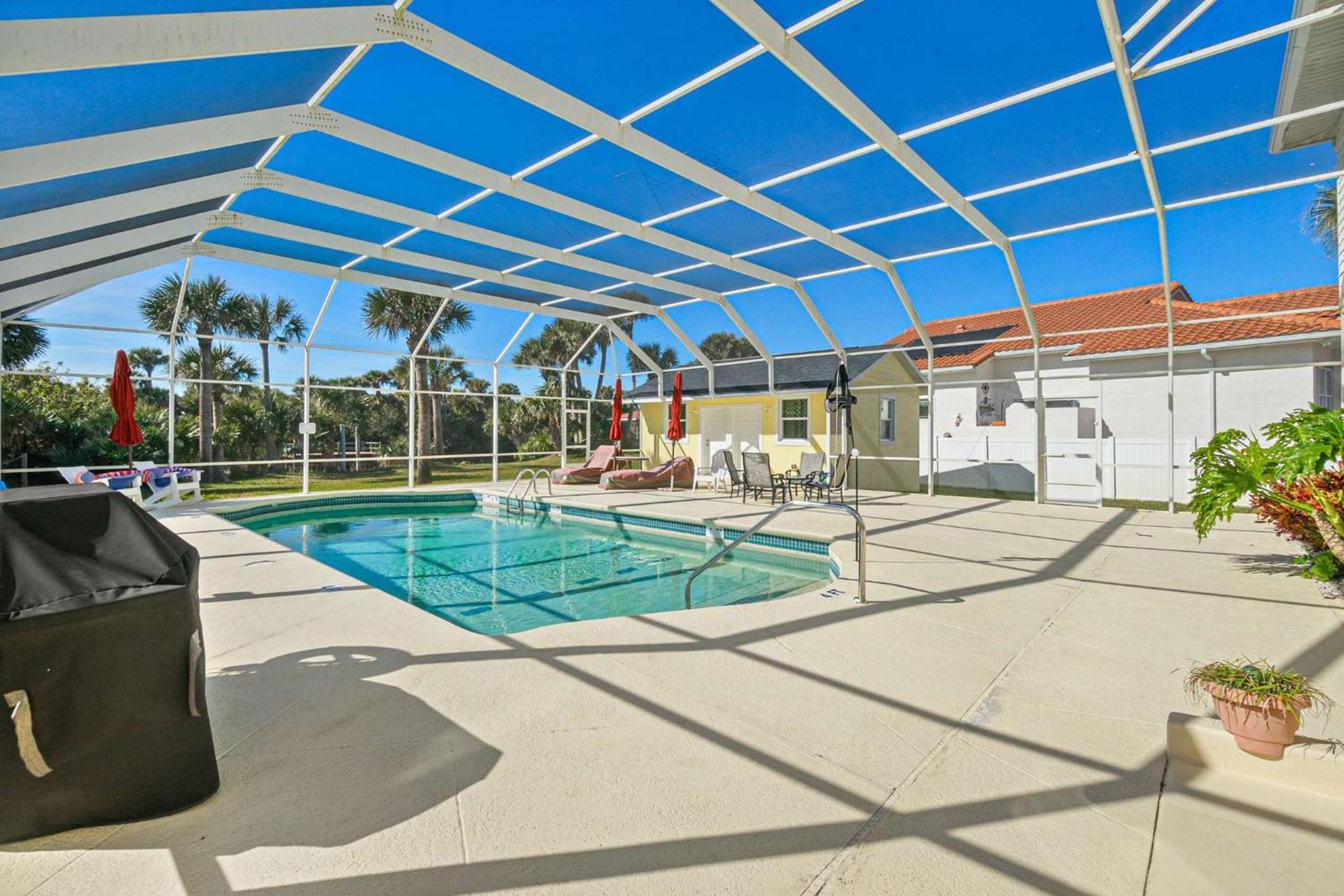 Flagler Beach Bed And Breakfast Pool Bbq Suite 外观 照片
